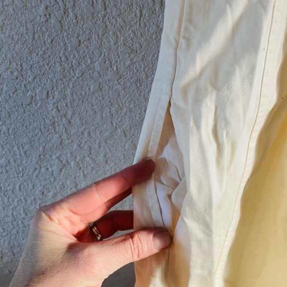 Free People Cheyenne Denim Mini Dress in Ivory NWT - Picture 15 of 16